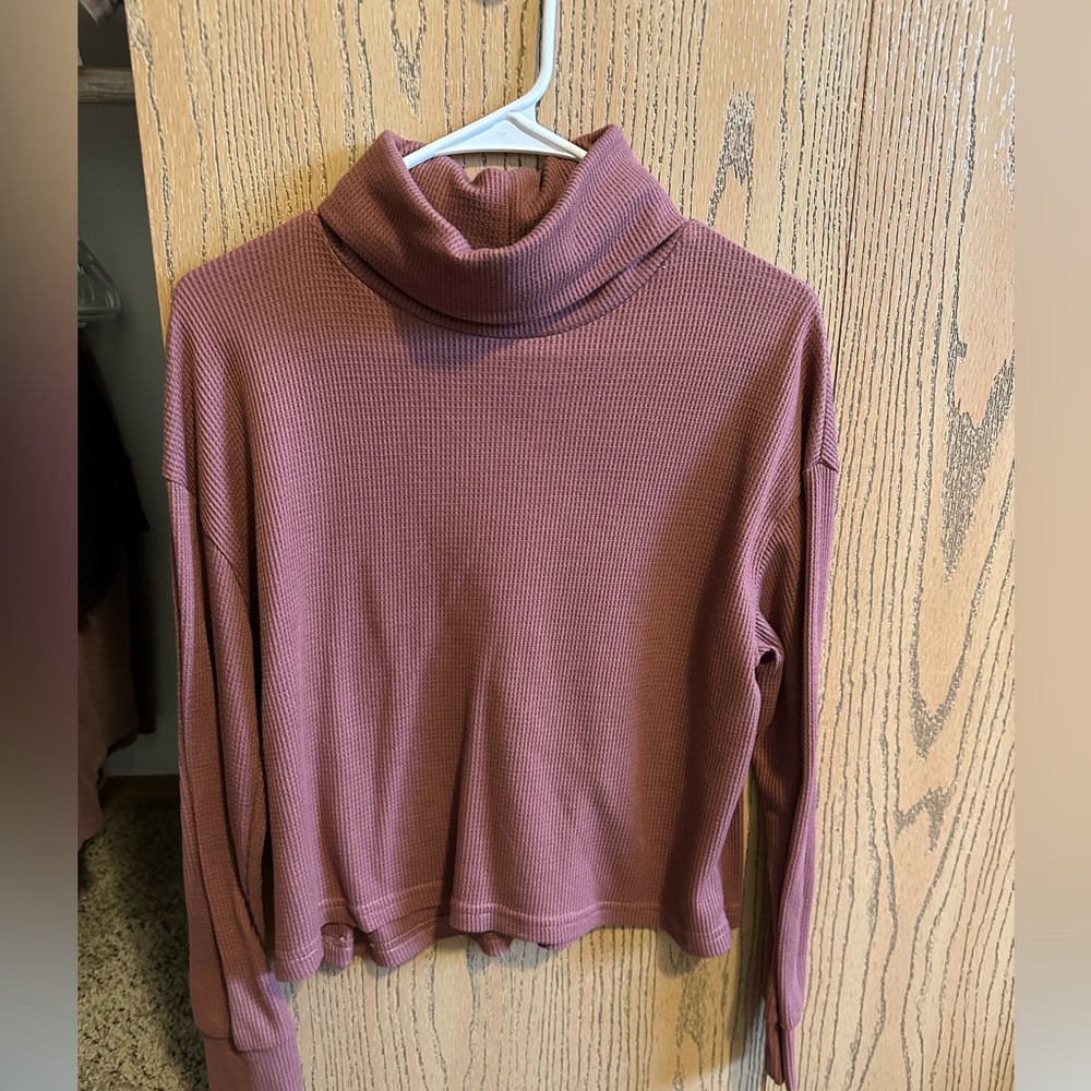 Pink cowl neck sweater
